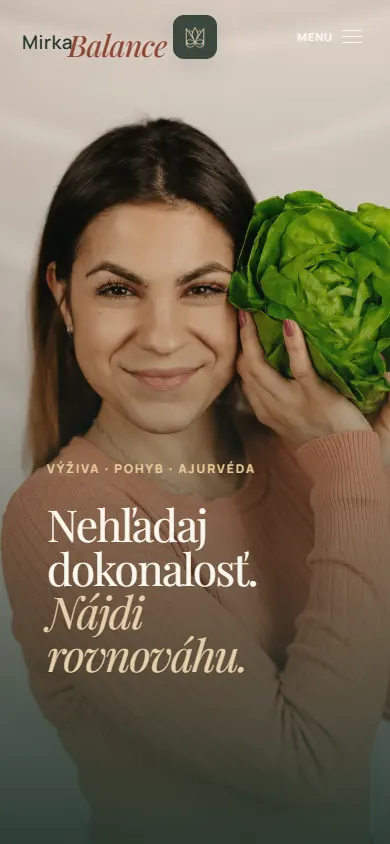 Mobilná verzia webu Mirka Balance